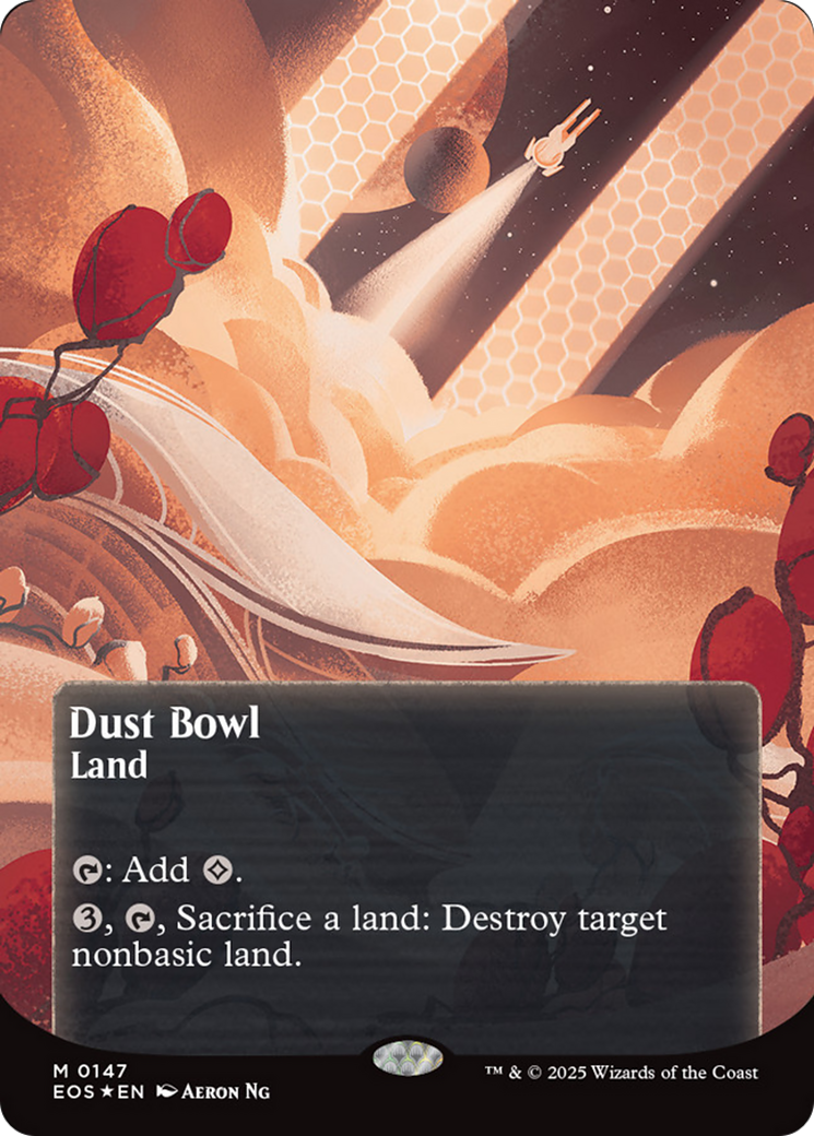 Dust Bowl (0057) (Borderless) (Galaxy Foil) [Edge of Eternities: Stellar Sights] | Gear Gaming Bentonville