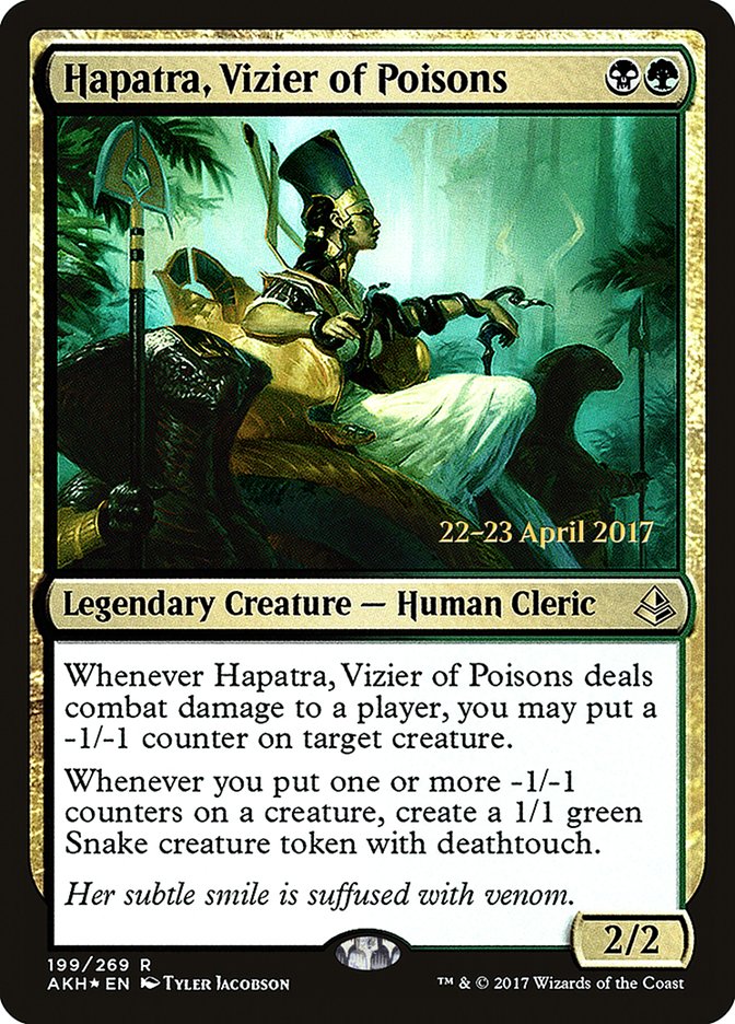 Hapatra, Vizier of Poisons [Amonkhet Prerelease Promos] | Gear Gaming Bentonville