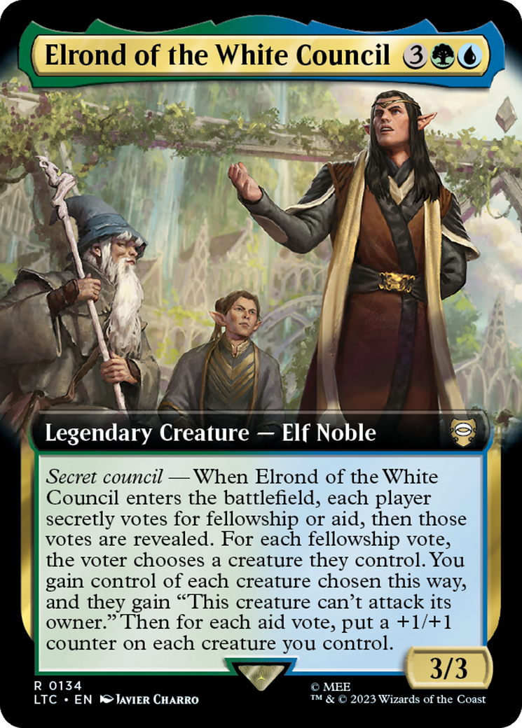 Elrond of the White Council (Extended Art) [The Lord of the Rings: Tales of Middle-Earth Commander] | Gear Gaming Bentonville