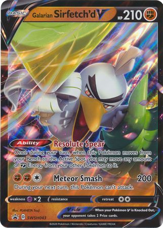 Galarian Sirfetch'd V (SWSH043) (Jumbo Card) [Sword & Shield: Black Star Promos] | Gear Gaming Bentonville