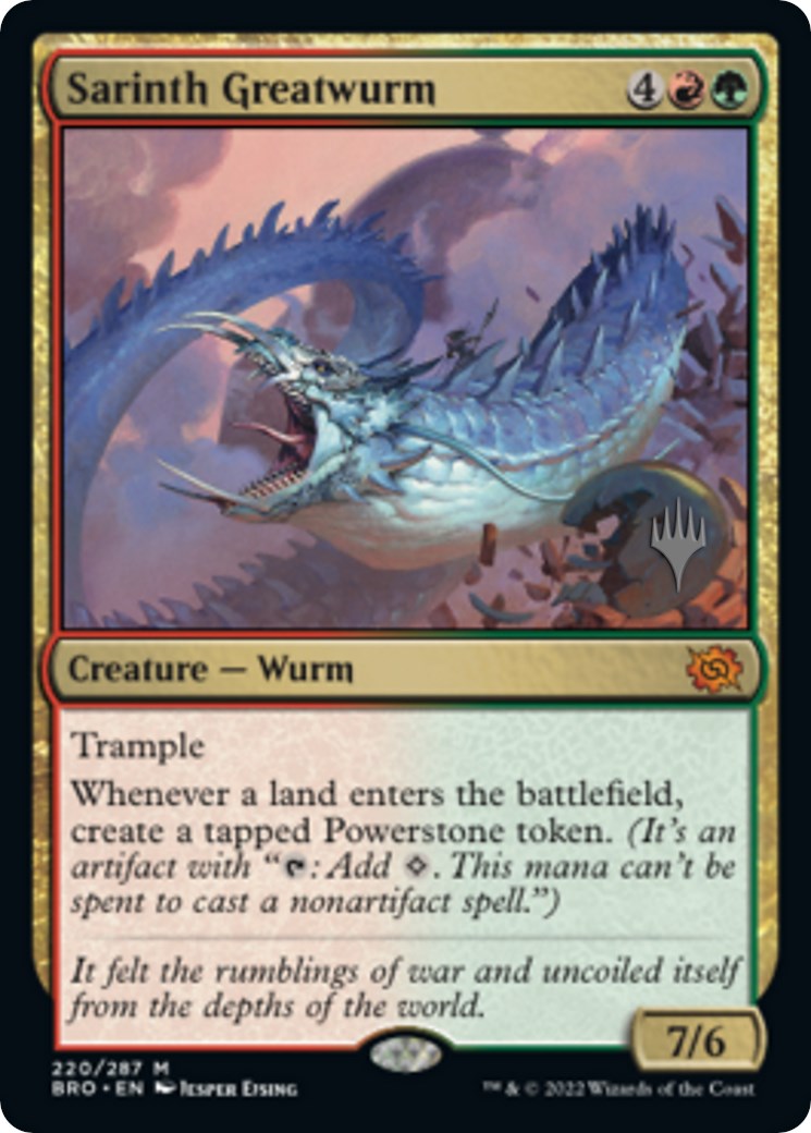 Sarinth Greatwurm (Promo Pack) [The Brothers' War Promos] | Gear Gaming Bentonville