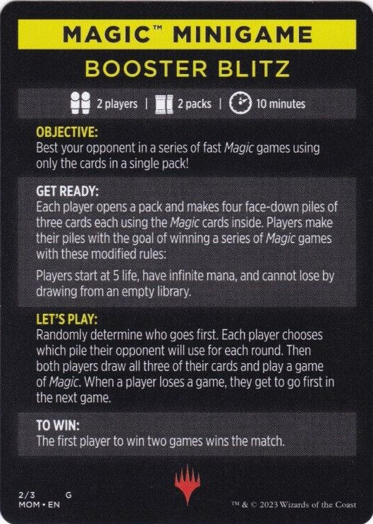 Booster Blitz (Magic Minigame) [March of the Machine Minigame] | Gear Gaming Bentonville