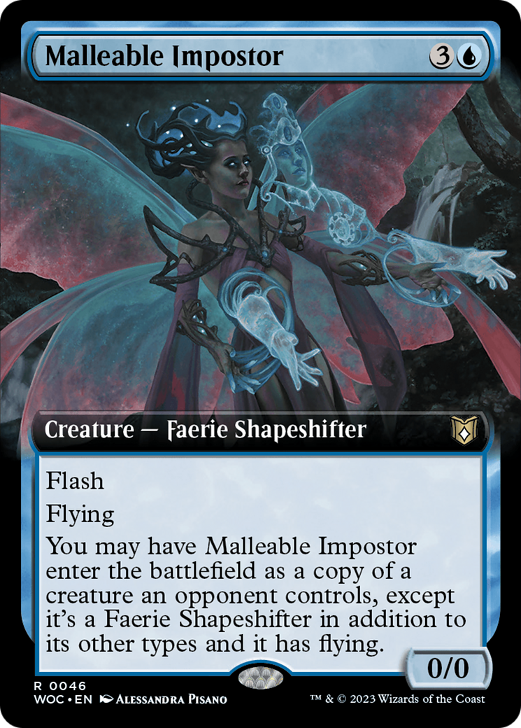 Malleable Impostor (Extended Art) [Wilds of Eldraine Commander] | Gear Gaming Bentonville