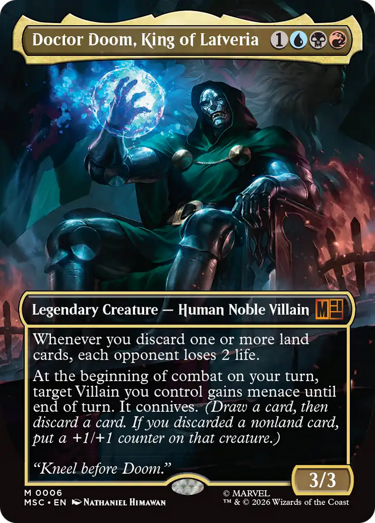 Doctor Doom, King of Latveria (Borderless) [Marvel Super Heroes Commander] | Gear Gaming Bentonville