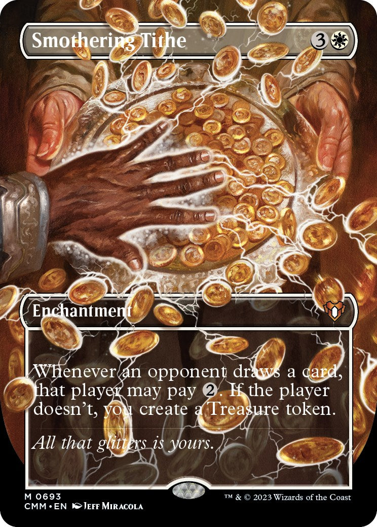 Smothering Tithe (Borderless Alternate Art) [Commander Masters] | Gear Gaming Bentonville