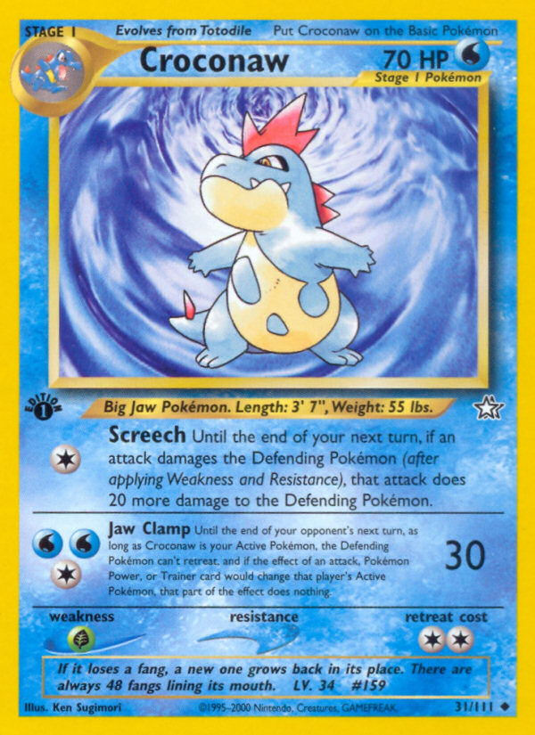 Croconaw (31/111) [Neo Genesis 1st Edition] | Gear Gaming Bentonville