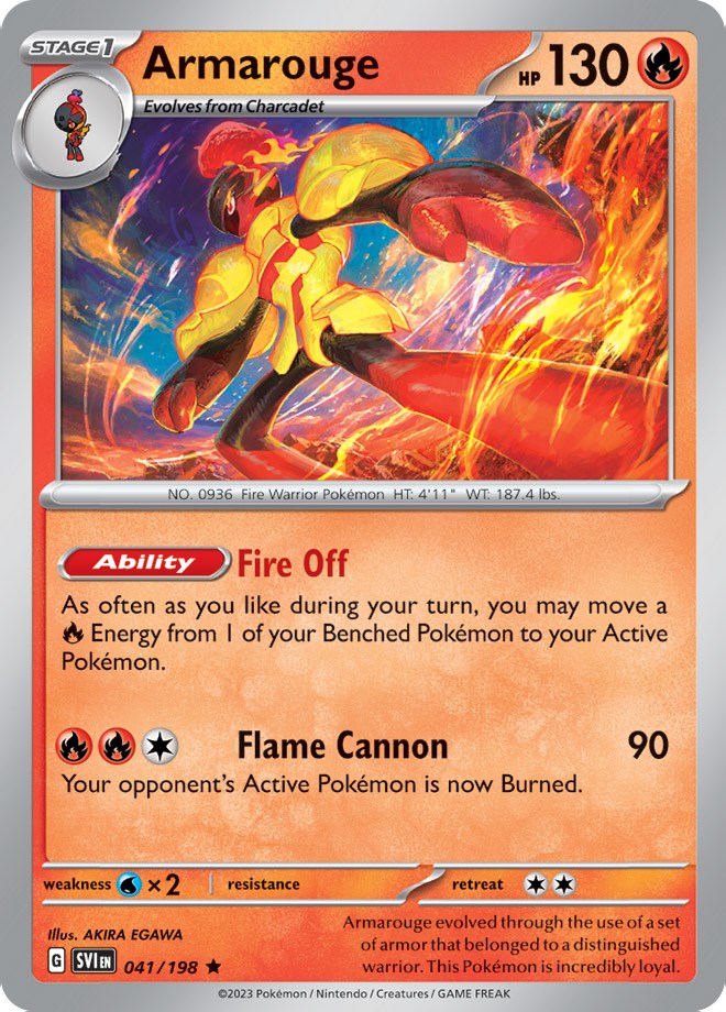 Armarouge (041/198) (Line Holo) [Scarlet & Violet: Base Set] | Gear Gaming Bentonville