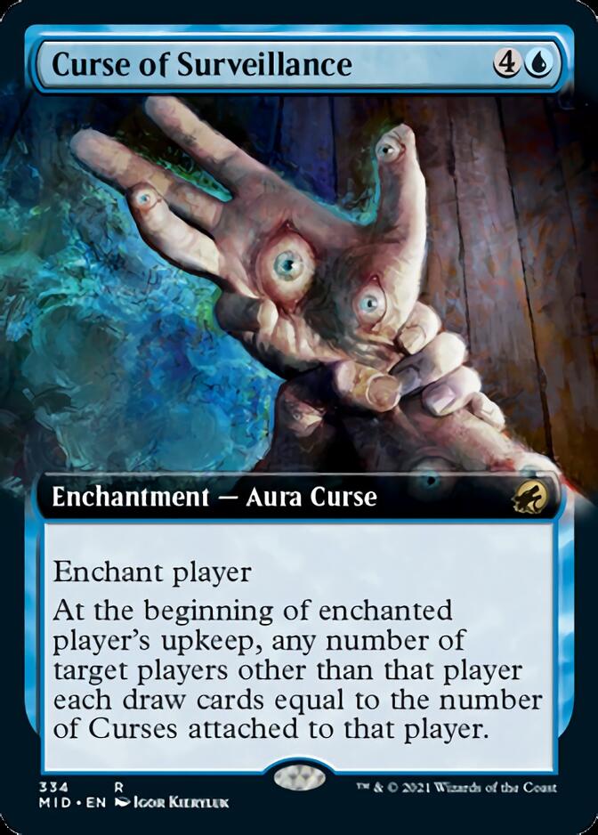 Curse of Surveillance (Extended Art) [Innistrad: Midnight Hunt] | Gear Gaming Bentonville