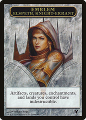 Emblem - Elspeth, Knight-Errant // Soldier Double-Sided Token [Modern Event Deck 2014 Tokens] | Gear Gaming Bentonville