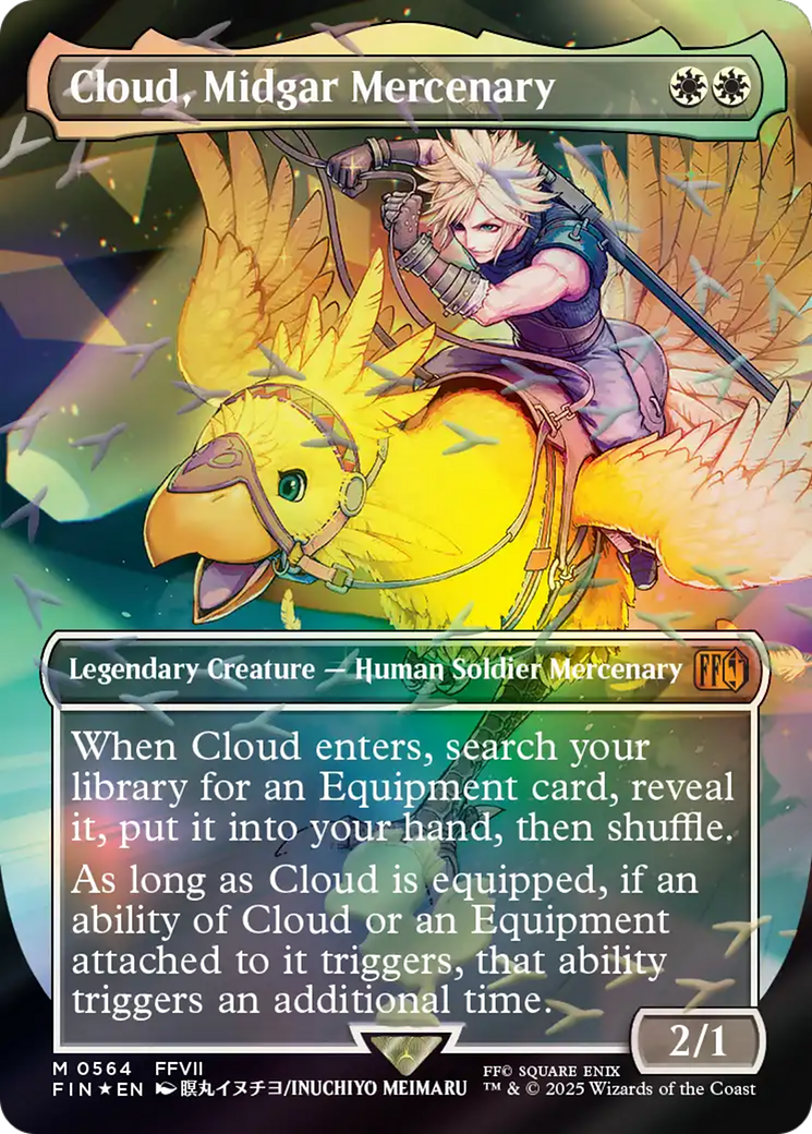 Cloud, Midgar Mercenary (Borderless) (Chocobo Track Foil) [FINAL FANTASY] | Gear Gaming Bentonville