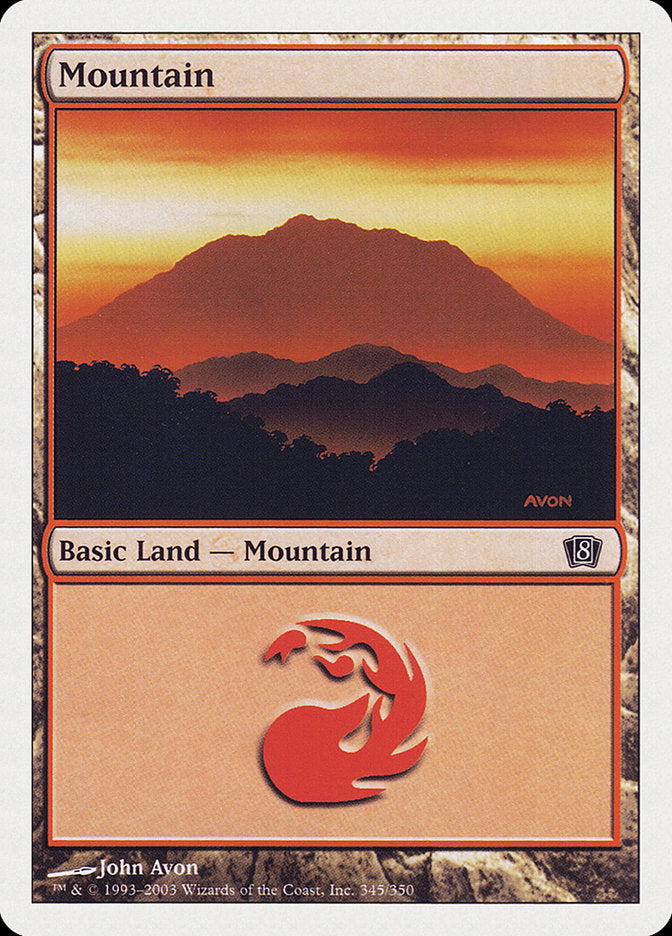 Mountain (345) [Eighth Edition] | Gear Gaming Bentonville