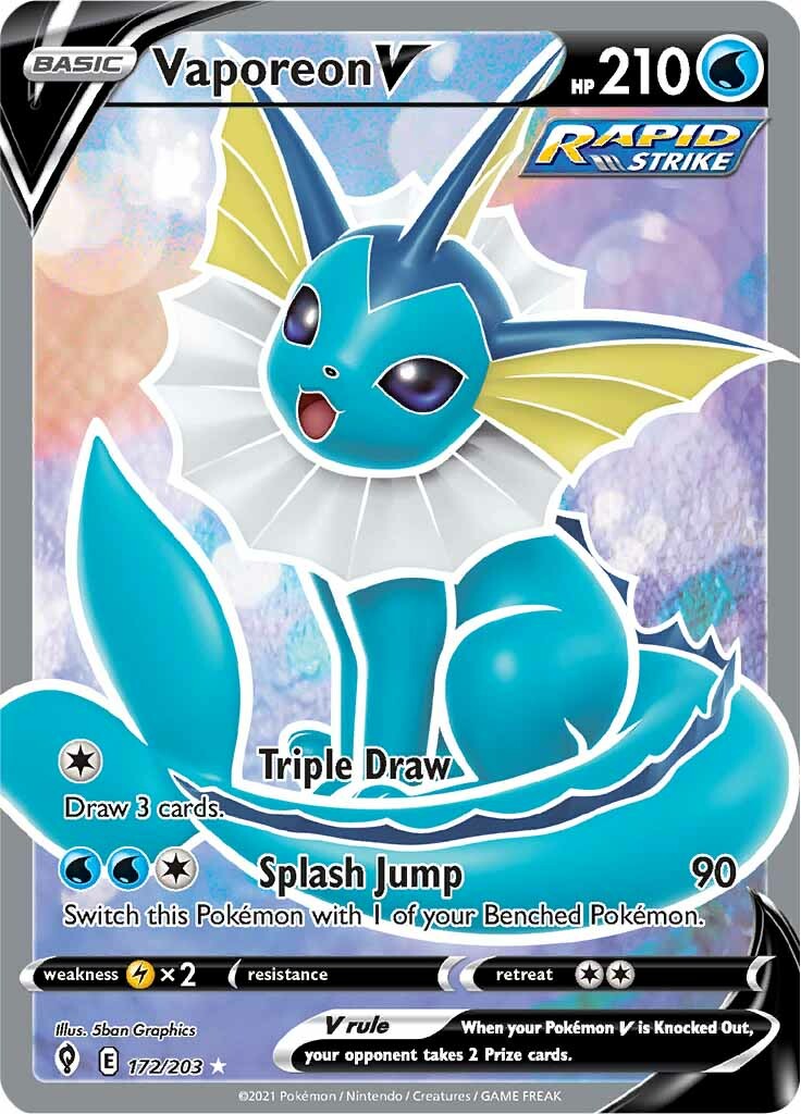 Vaporeon V (172/203) [Sword & Shield: Evolving Skies] | Gear Gaming Bentonville