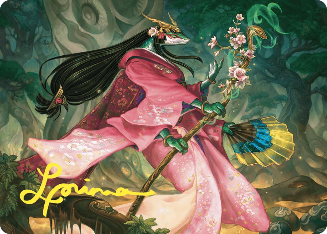 Sakiko, Mother of Summer Art Card (Gold-Stamped Signature) [Commander Masters Art Series] | Gear Gaming Bentonville