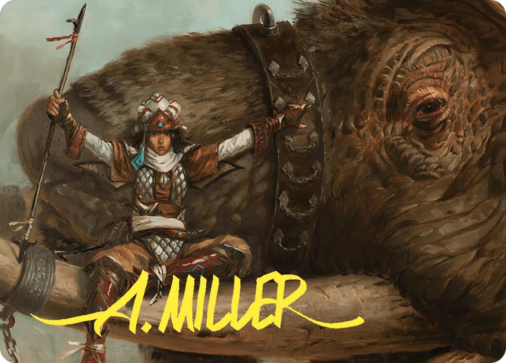 Tuskguard Captain Art Card (Gold-Stamped Signature) [Commander Masters Art Series] | Gear Gaming Bentonville