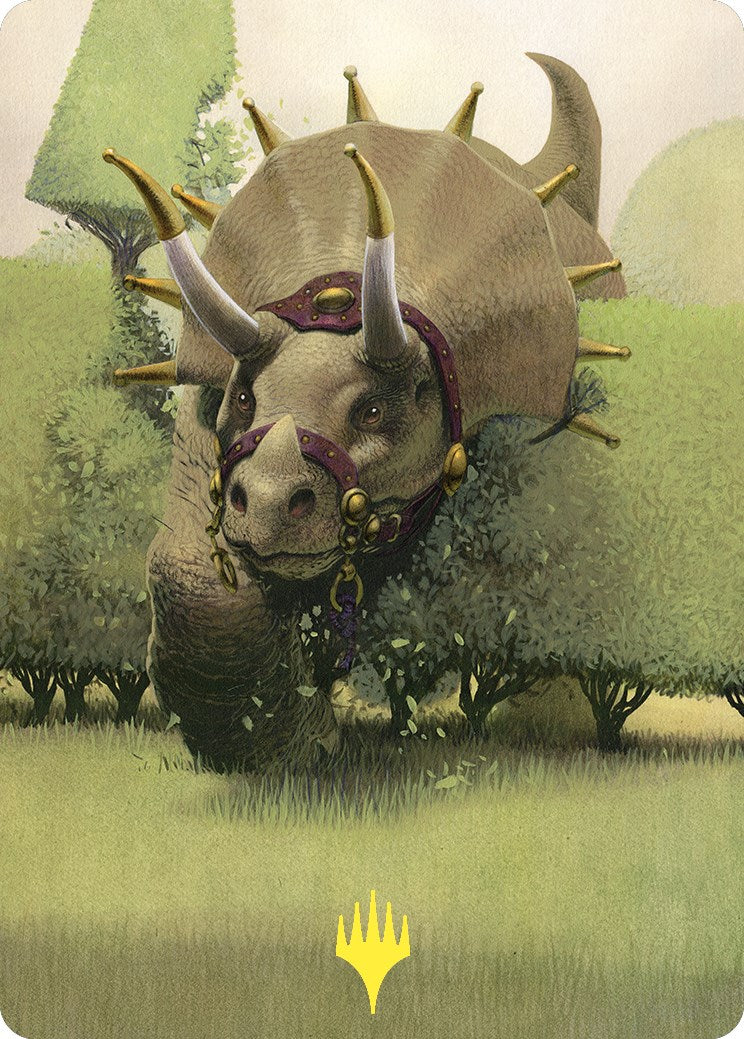 Regal Behemoth Art Card (Gold-Stamped) [Commander Masters Art Series] | Gear Gaming Bentonville