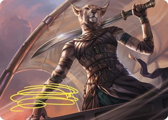 Mirri, Weatherlight Duelist Art Card (Gold-Stamped Signature) [Commander Masters Art Series] | Gear Gaming Bentonville