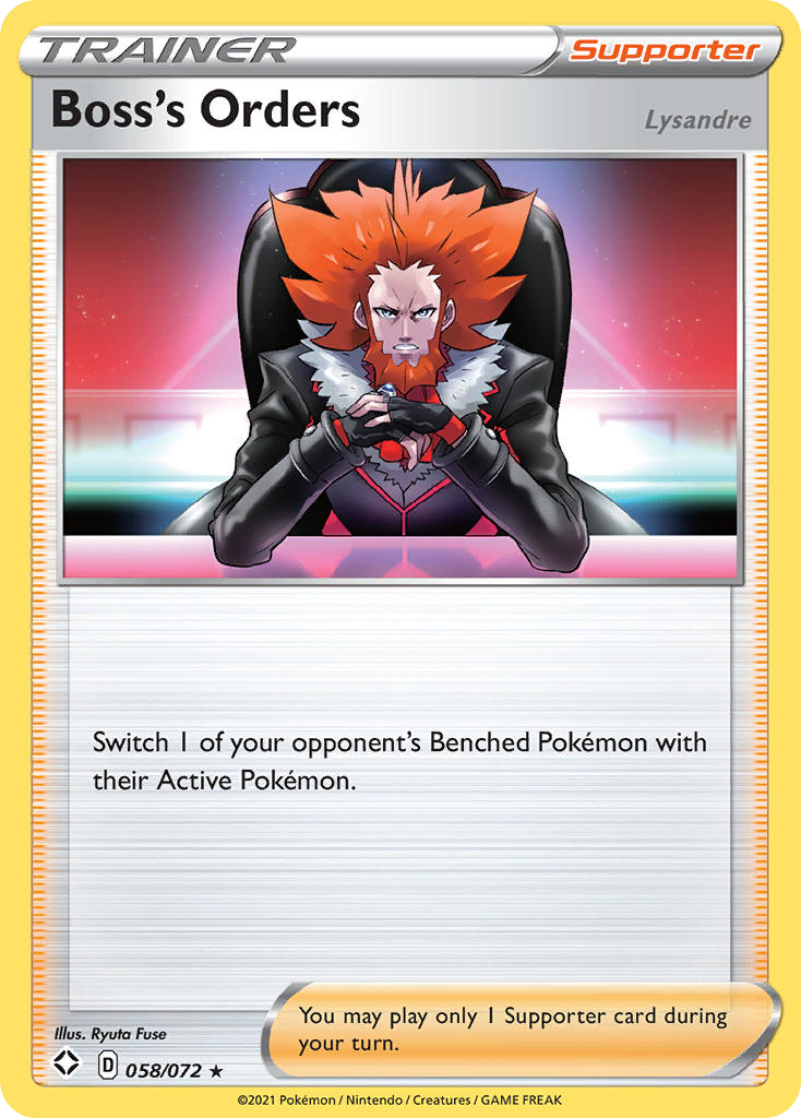 Boss's Orders (058/072) (Deck Exclusive) [Sword & Shield: Shining Fates] | Gear Gaming Bentonville
