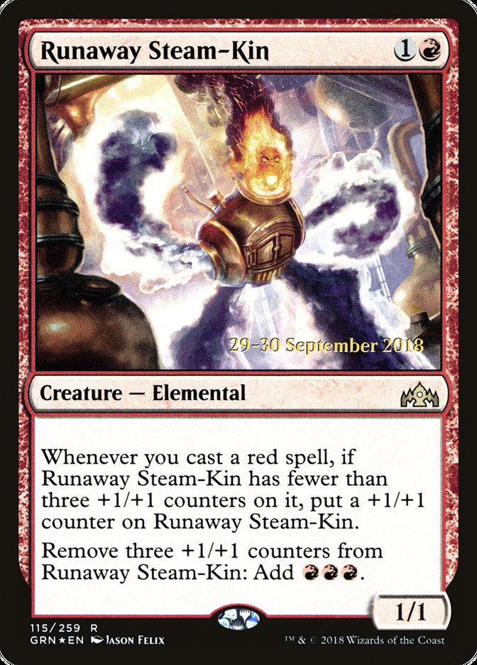 Runaway Steam-Kin [Guilds of Ravnica Prerelease Promos] | Gear Gaming Bentonville