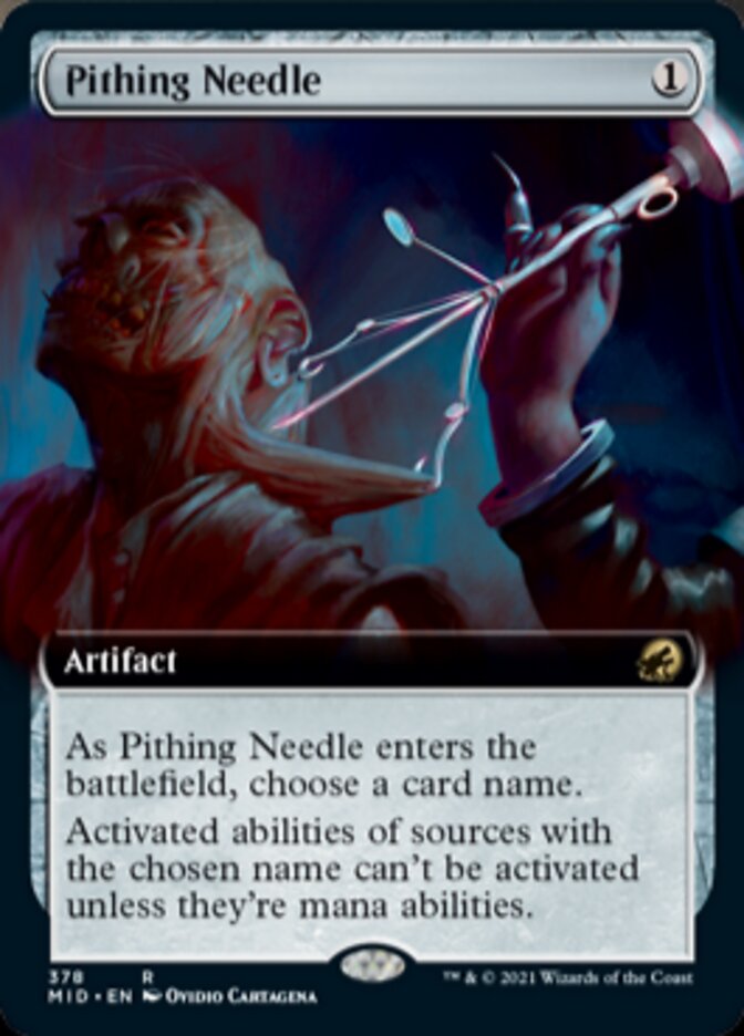 Pithing Needle (Extended Art) [Innistrad: Midnight Hunt] | Gear Gaming Bentonville