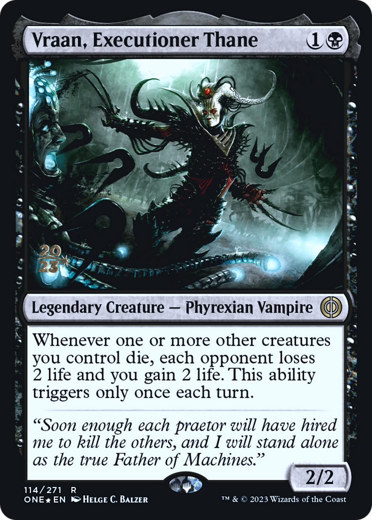 Vraan, Executioner Thane [Phyrexia: All Will Be One Prerelease Promos] | Gear Gaming Bentonville