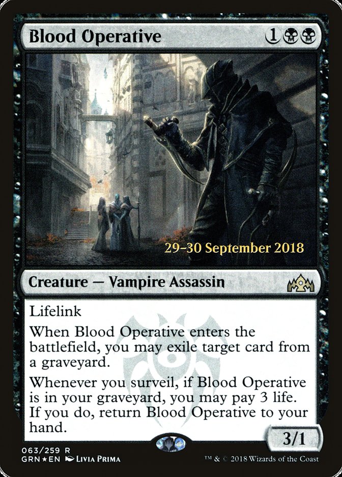 Blood Operative [Guilds of Ravnica Prerelease Promos] | Gear Gaming Bentonville