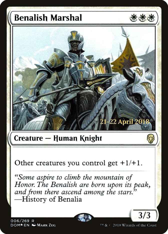 Benalish Marshal [Dominaria Prerelease Promos] | Gear Gaming Bentonville