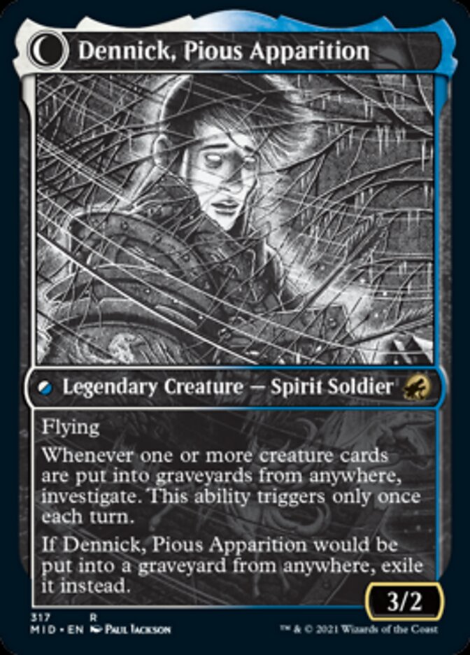 Dennick, Pious Apprentice // Dennick, Pious Apparition (Showcase Eternal Night) [Innistrad: Midnight Hunt] | Gear Gaming Bentonville