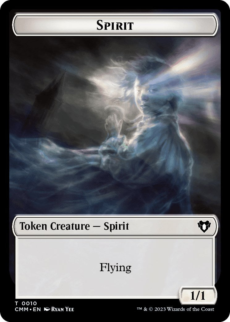 Spirit (0010) // Cat (0005) Double-Sided Token [Commander Masters Tokens] | Gear Gaming Bentonville