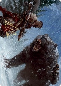 Blizzard Brawl Art Card (Gold-Stamped Signature) [Kaldheim Art Series] | Gear Gaming Bentonville