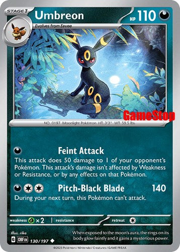 Umbreon (130/197) (GameStop Exclusive) [Scarlet & Violet: Black Star Promos] | Gear Gaming Bentonville