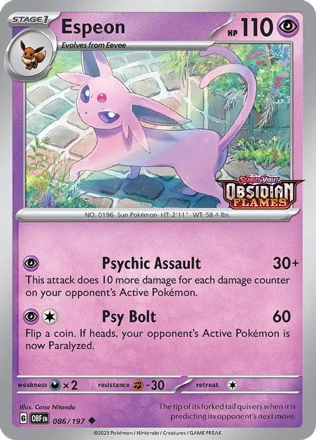 Espeon (086/197) (Best Buy Exclusive) [Scarlet & Violet: Black Star Promos] | Gear Gaming Bentonville