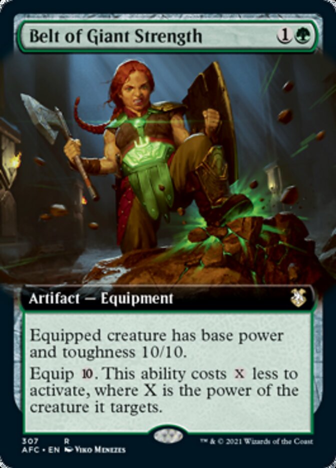 Belt of Giant Strength (Extended Art) [Dungeons & Dragons: Adventures in the Forgotten Realms Commander] | Gear Gaming Bentonville