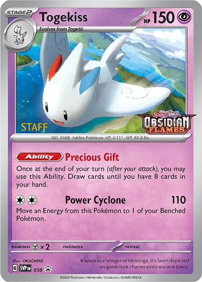 Togekiss (038) (Stamped) (Staff) [Scarlet & Violet: Black Star Promos] | Gear Gaming Bentonville