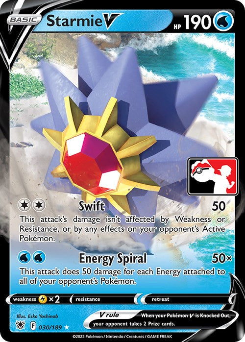 Starmie V (030/189) [Prize Pack Series Three] | Gear Gaming Bentonville