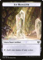 Elf Warrior // Icy Manalith Double-Sided Token [Kaldheim Tokens] | Gear Gaming Bentonville