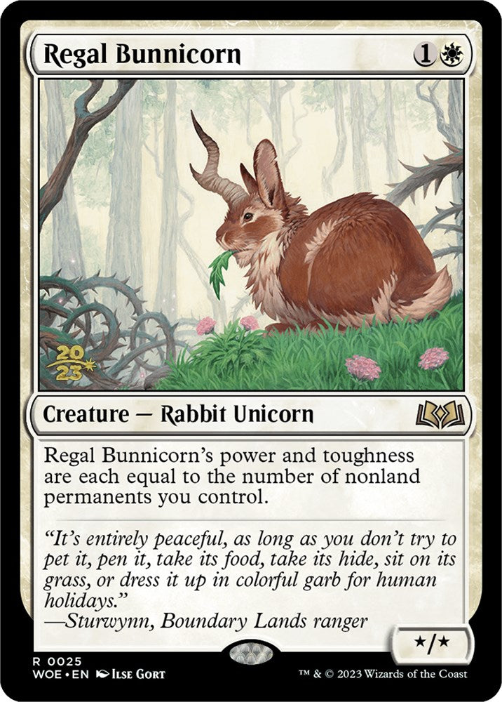 Regal Bunnicorn [Wilds of Eldraine Prerelease Promos] | Gear Gaming Bentonville