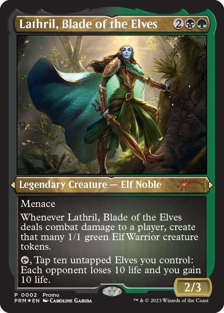 Lathril, Blade of the Elves (Foil Etched) [Media Promos] | Gear Gaming Bentonville