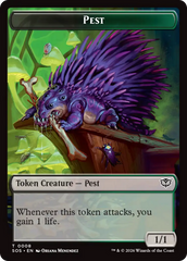 Professor Dellian Fel // Pest (0008) Double-Sided Token [Secrets of Strixhaven Tokens] | Gear Gaming Bentonville
