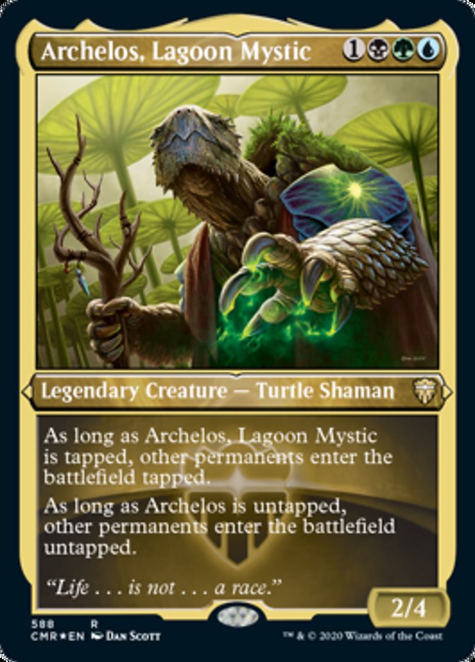 Archelos, Lagoon Mystic (Etched) [Commander Legends] | Gear Gaming Bentonville