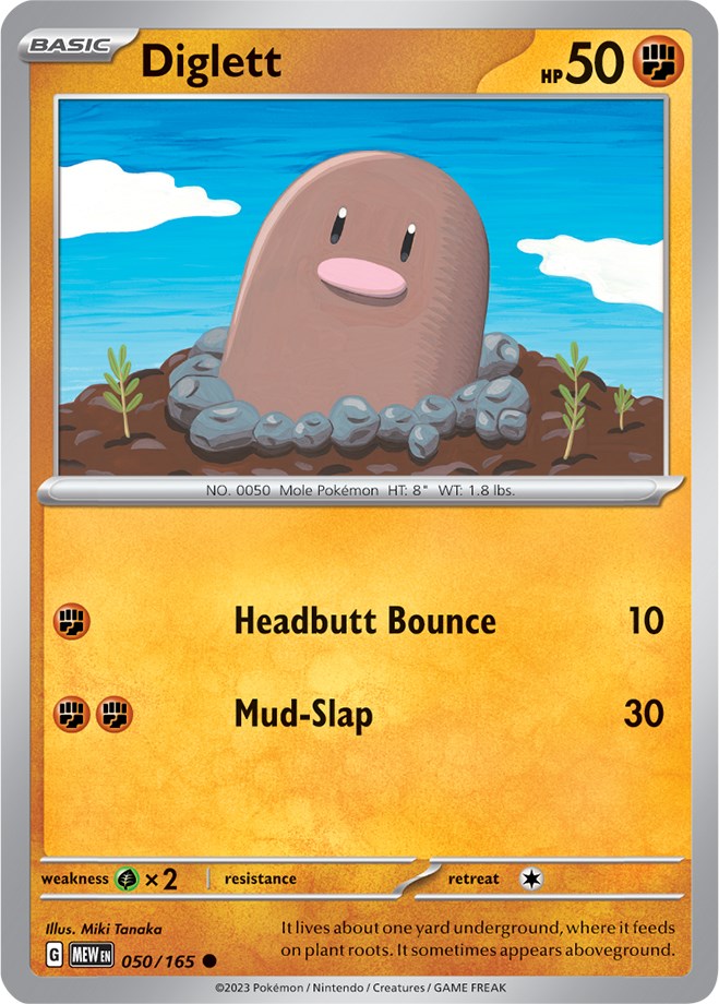 Diglett (050/165) [Scarlet & Violet: 151] | Gear Gaming Bentonville