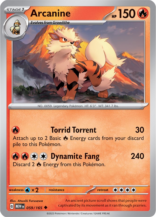 Arcanine (059/165) [Scarlet & Violet: 151] | Gear Gaming Bentonville