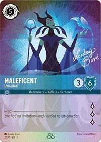 Maleficent - Uninvited (Alternate Art) (22) [Disney100 Promos] | Gear Gaming Bentonville