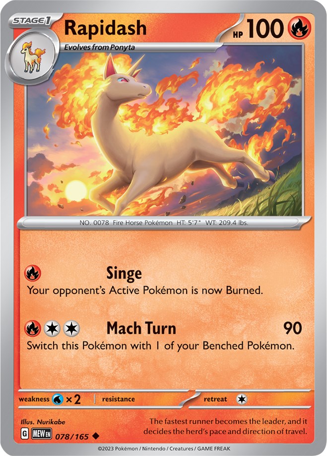 Rapidash (078/165) [Scarlet & Violet 151] | Gear Gaming Bentonville