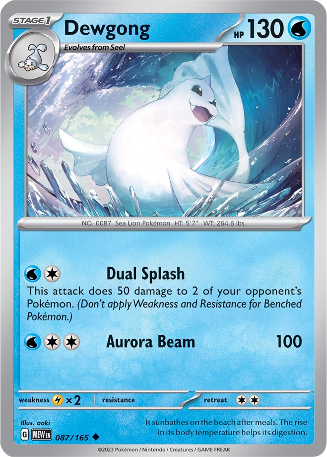 Dewgong (087/165) [Scarlet & Violet 151] | Gear Gaming Bentonville