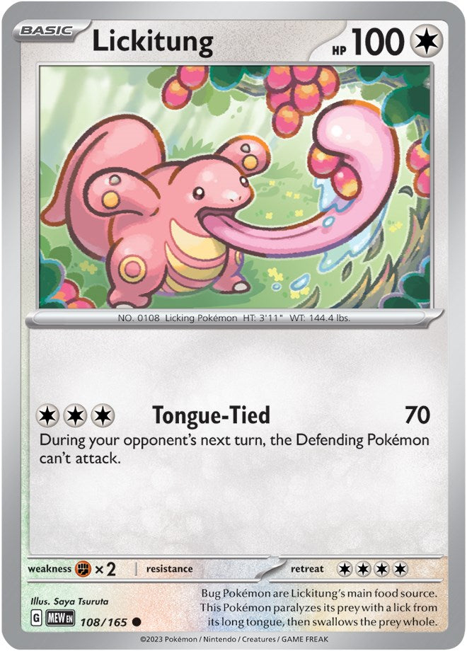 Lickitung (108/165) [Scarlet & Violet: 151] | Gear Gaming Bentonville