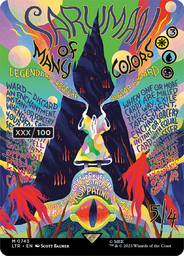Saruman of Many Colors (Borderless Poster) (Serialized) [The Lord of the Rings: Tales of Middle-Earth] | Gear Gaming Bentonville