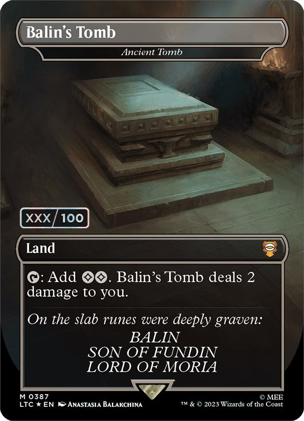 Balin's Tomb - Ancient Tomb (Serialized) [The Lord of the Rings: Tales of Middle-Earth Commander] | Gear Gaming Bentonville