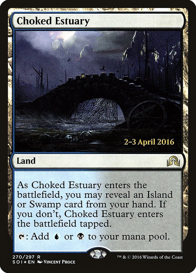 Choked Estuary [Shadows over Innistrad Prerelease Promos] | Gear Gaming Bentonville