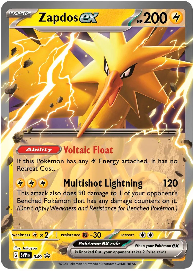 Zapdos ex (049) [Scarlet & Violet: Black Star Promos] | Gear Gaming Bentonville