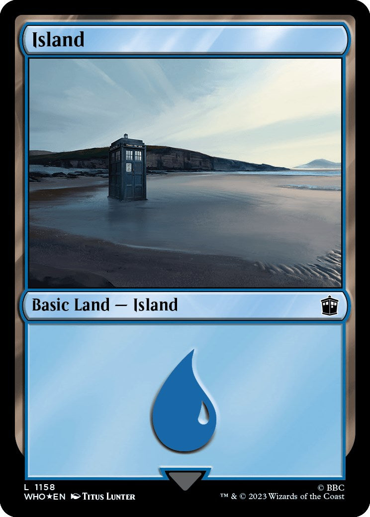 Island (1158) (Surge Foil) [Doctor Who] | Gear Gaming Bentonville